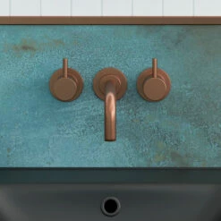 Crosswater MPRO Wall Mounted Basin Mixer With Twin Levers & Spout - Chrome 22 Crosswater MPRO Wall Mounted Basin Mixer With Twin Levers & Spout - Chrome -TAP WAREHOUSE Shop crosswater mpro wall 3 hole basin mixer bronze lifestyle