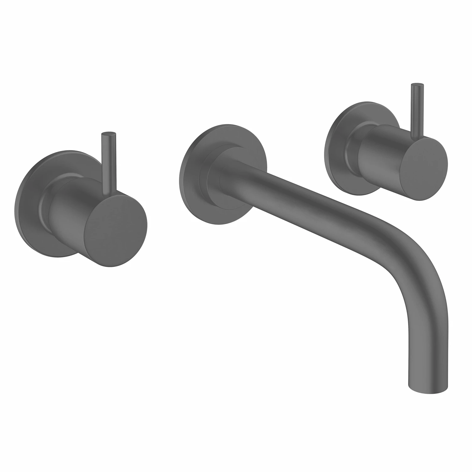 Crosswater MPRO Wall Mounted Basin Mixer With Twin Levers & Spout - Chrome 7 Crosswater MPRO Wall Mounted Basin Mixer With Twin Levers & Spout - Chrome - Image 5