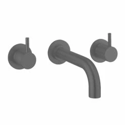 Crosswater MPRO 3 Hole Wall Mounted Bath Filler Tap - Slate 18 Crosswater MPRO 3 Hole Wall Mounted Bath Filler Tap - Slate -TAP WAREHOUSE Shop crosswater mpro wall 3 hole bath tap slate cutout