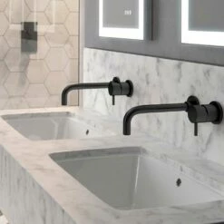 Crosswater MPRO Wall Mounted Basin Mixer Tap - Matt White -TAP WAREHOUSE Shop crosswater mpro wall mounted basin tap matt black