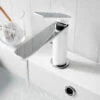 Crosswater Pier White Monobloc Basin Mixer 1 Crosswater Pier White Monobloc Basin Mixer -TAP WAREHOUSE Shop crosswater pier white basin mixer tap