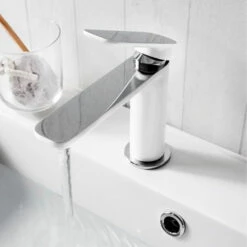 Crosswater Pier White Monobloc Basin Mixer