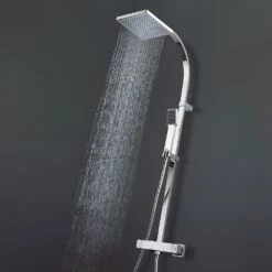 Crosswater Planet Thermostatic Exposed Shower Kit With Fixed Head & Shower Handset