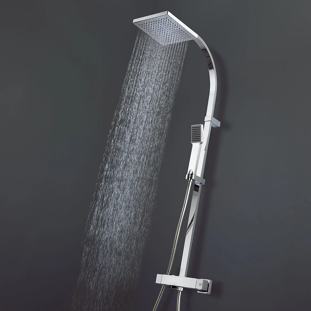 Crosswater Planet Thermostatic Exposed Shower Kit With Fixed Head & Shower Handset 3 Crosswater Planet Thermostatic Exposed Shower Kit With Fixed Head & Shower Handset