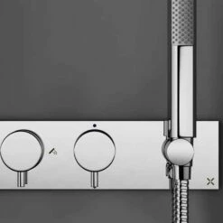 Crosswater MPRO 2 Outlet Concealed Thermostatic Bath Shower Valve - Slate 24 Crosswater MPRO 2 Outlet Concealed Thermostatic Bath Shower Valve - Slate -TAP WAREHOUSE Shop crosswater pro1701rc 5