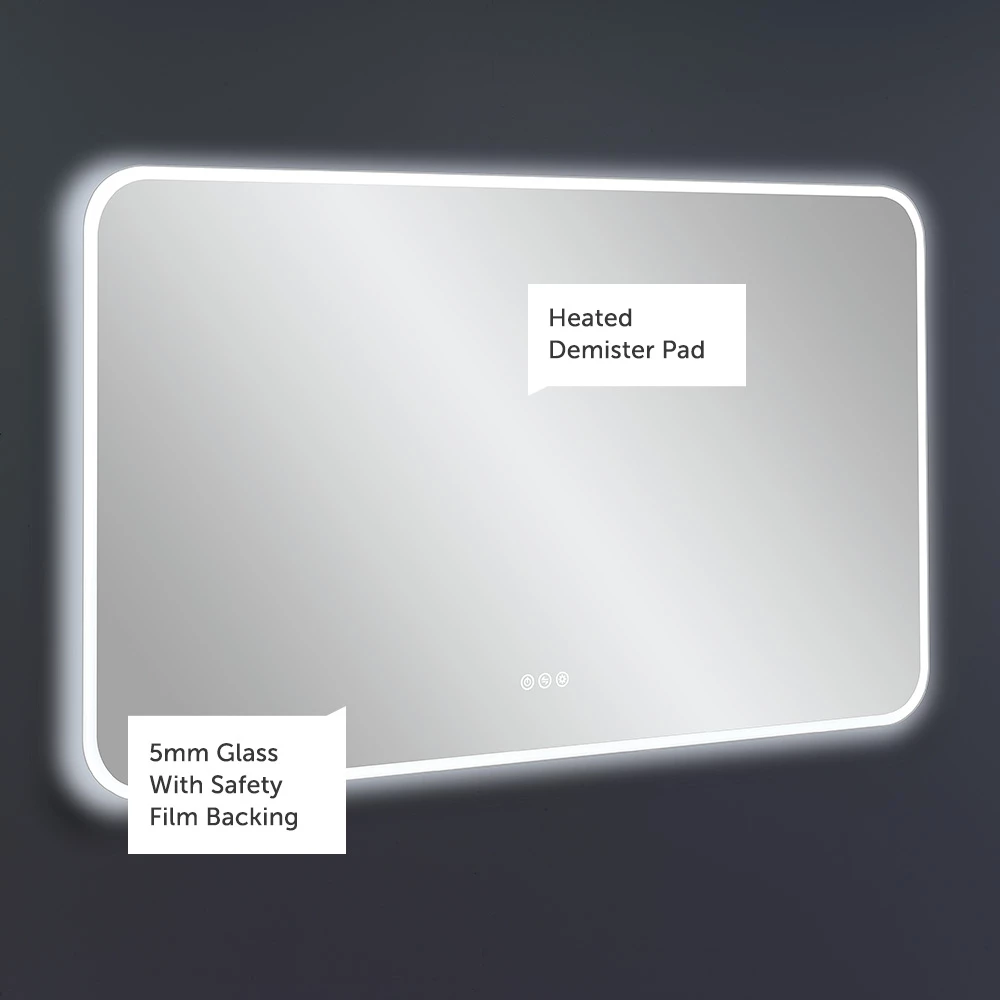 Crosswater Svelte Illuminated Mirror With Demister & Colour Change LED's - 1200 X 700mm 4 Crosswater Svelte Illuminated Mirror With Demister & Colour Change LED's - 1200 X 700mm - Image 2
