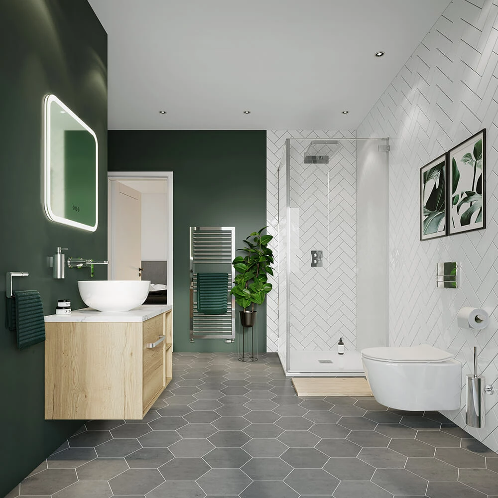 Crosswater Svelte Illuminated Mirror With Demister & Colour Change LED's - 1200 X 700mm 10 Crosswater Svelte Illuminated Mirror With Demister & Colour Change LED's - 1200 X 700mm - Image 8