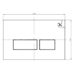 Crosswater MPRO Chrome Dual Flush Plate -TAP WAREHOUSE Shop crosswater tempo flush plate teflushc tech