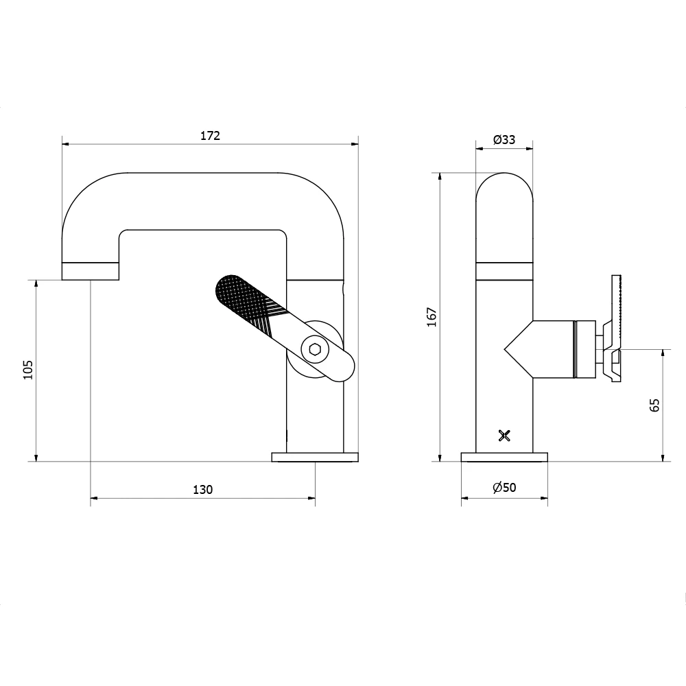 Crosswater Union WRAS Approved Mono Basin Mixer Tap - Matt Black 5 Crosswater Union WRAS Approved Mono Basin Mixer Tap - Matt Black - Image 3