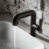 Crosswater Union WRAS Approved Mono Basin Mixer Tap - Brushed Black Chrome 2 Crosswater Union WRAS Approved Mono Basin Mixer Tap - Brushed Black Chrome -TAP WAREHOUSE Shop crosswater union brushed black chrome basin tap lifestyle