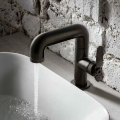 Crosswater Union WRAS Approved Mono Basin Mixer Tap - Brushed Black Chrome