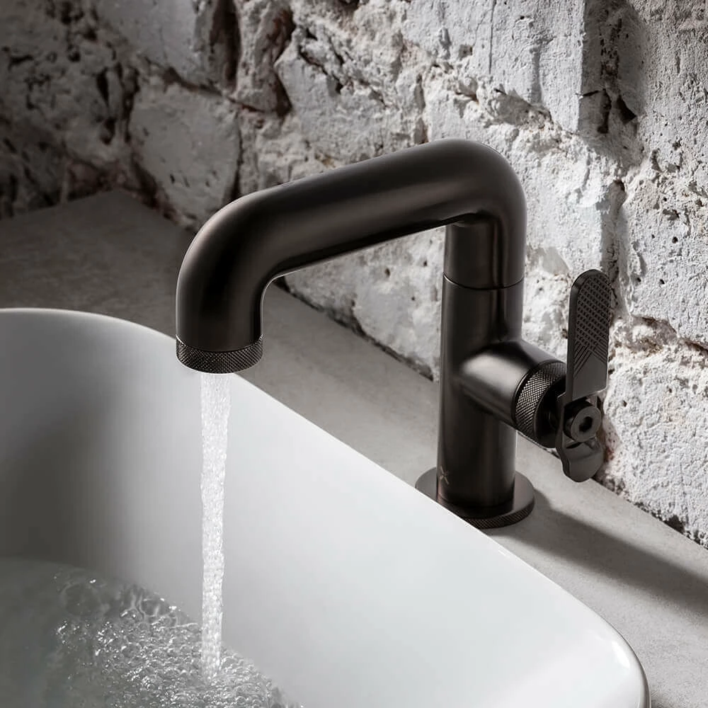 Crosswater Union WRAS Approved Mono Basin Mixer Tap - Brushed Black Chrome 3 Crosswater Union WRAS Approved Mono Basin Mixer Tap - Brushed Black Chrome