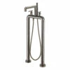 Crosswater Union Floorstanding Bath Shower Mixer Tap With Levers - Brushed Black Chrome -TAP WAREHOUSE Shop crosswater union brushed black chrome floorstanding bath shower mixer levers cutout