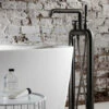 Crosswater Union Floorstanding Bath Shower Mixer Tap With Wheels - Brushed Black Chrome 2 Crosswater Union Floorstanding Bath Shower Mixer Tap With Wheels - Brushed Black Chrome -TAP WAREHOUSE Shop crosswater union brushed black chrome floorstanding bath shower mixer wheels lifestyle