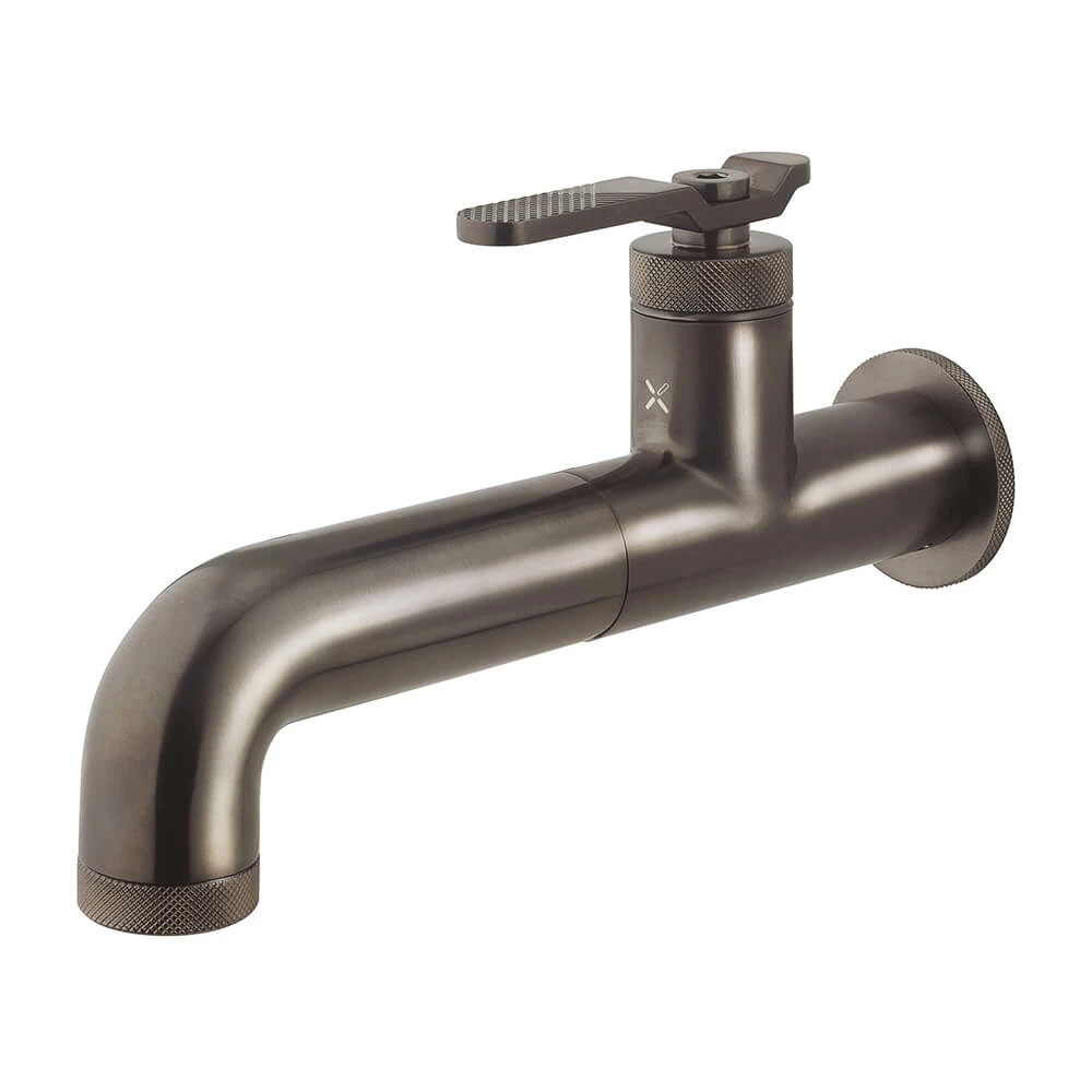 Crosswater Union 1 Hole Wall Mounted Basin Mixer Tap - Brushed Black Chrome 4 Crosswater Union 1 Hole Wall Mounted Basin Mixer Tap - Brushed Black Chrome - Image 2