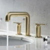 Crosswater Union 3 Hole Basin Mixer Tap With Levers - Brushed Brass 1 Crosswater Union 3 Hole Basin Mixer Tap With Levers - Brushed Brass -TAP WAREHOUSE Shop crosswater union brushed brass 3 hole basin tap levers lifestyle