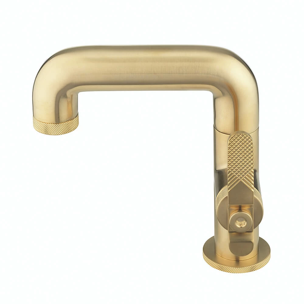 Crosswater Union WRAS Approved Mono Basin Mixer Tap - Brushed Brass 5 Crosswater Union WRAS Approved Mono Basin Mixer Tap - Brushed Brass - Image 3