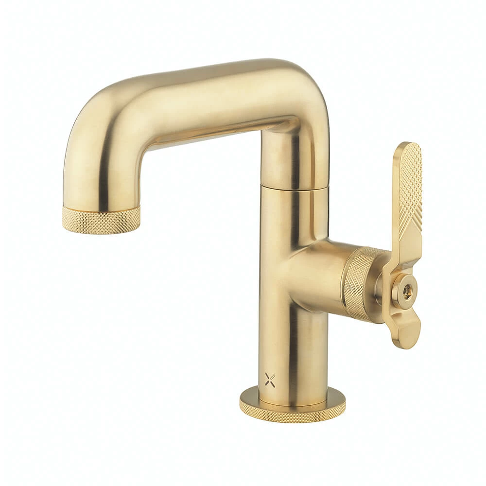 Crosswater Union WRAS Approved Mono Basin Mixer Tap - Brushed Brass 4 Crosswater Union WRAS Approved Mono Basin Mixer Tap - Brushed Brass - Image 2