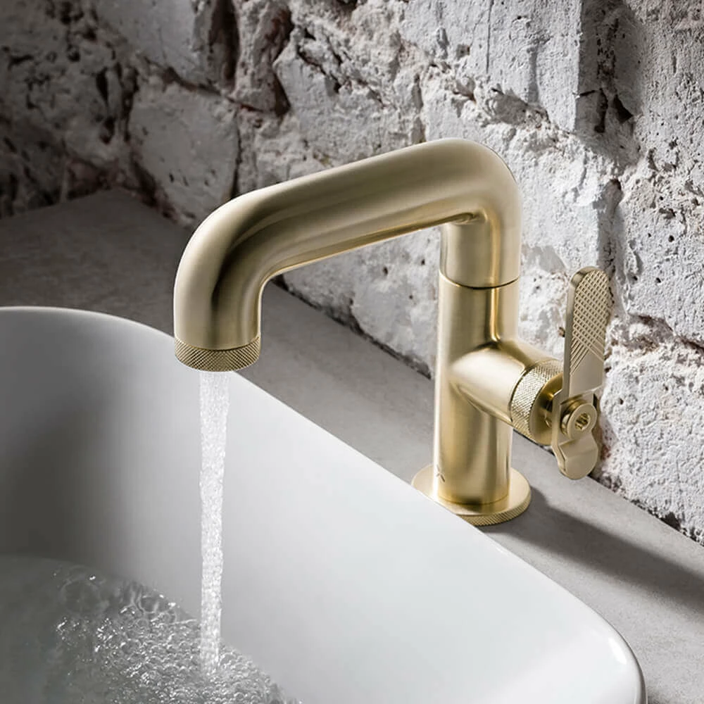 Crosswater Union WRAS Approved Mono Basin Mixer Tap - Brushed Brass 3 Crosswater Union WRAS Approved Mono Basin Mixer Tap - Brushed Brass
