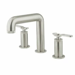 Crosswater Union 3 Hole Basin Mixer Tap With Levers - Brushed Nickel