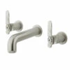 Crosswater Union 3 Hole Wall Mounted Basin Mixer Tap With Levers - Brushed Nickel 2 Crosswater Union 3 Hole Wall Mounted Basin Mixer Tap With Levers - Brushed Nickel -TAP WAREHOUSE Shop crosswater union brushed nickel 3 hole wall mounted basin tap lever cutout