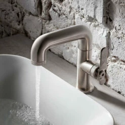 Crosswater Union WRAS Approved Mono Basin Mixer Tap - Brushed Nickel