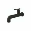 Crosswater Union WRAS Approved 1 Hole Wall Mounted Basin Mixer Tap - Matt Black -TAP WAREHOUSE Shop crosswater union matt black wall mounted 1 hole basin mixer cutout