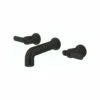 Crosswater Union WRAS Approved 3 Hole Wall Mounted Basin Mixer Tap With Levers - Matt Black -TAP WAREHOUSE Shop crosswater union matt black wall mounted 3 hole basin mixer levers cutout