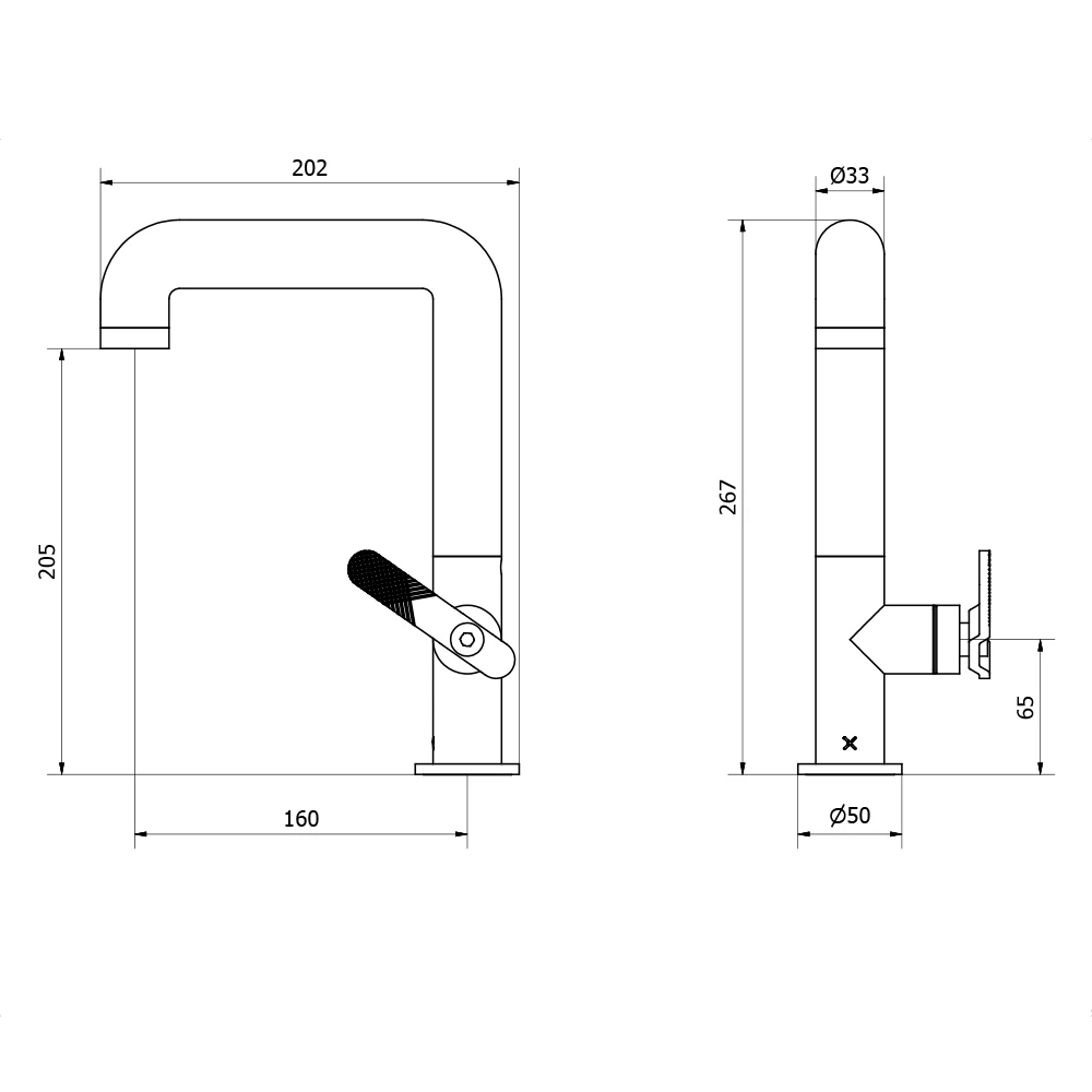 Crosswater Union Tall Basin Mixer Tap - Brushed Brass 4 Crosswater Union Tall Basin Mixer Tap - Brushed Brass - Image 2