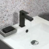 Crosswater Verge Basin Monobloc Mixer Tap - Matt Black 1 Crosswater Verge Basin Monobloc Mixer Tap - Matt Black -TAP WAREHOUSE Shop crosswater verge basin mono mixer tap matt black lifestyle