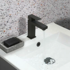 Crosswater Verge Basin Monobloc Mixer Tap - Matt Black
