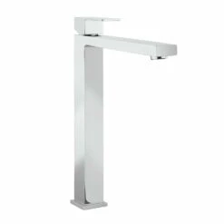 Crosswater Verge Tall Basin Monobloc Mixer Tap - Matt Black -TAP WAREHOUSE Shop crosswater verge basin tall mixer tap chrome cutout