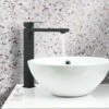 Crosswater Verge Tall Basin Monobloc Mixer Tap - Matt Black -TAP WAREHOUSE Shop crosswater verge basin tall mixer tap matt black lifestyle