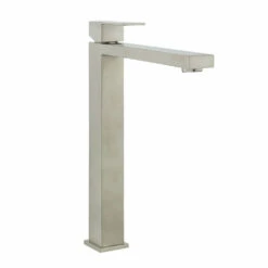 Crosswater Verge Tall Basin Monobloc Mixer Tap - Matt Black -TAP WAREHOUSE Shop crosswater verge basin tall mixer tap stainless steel cutout
