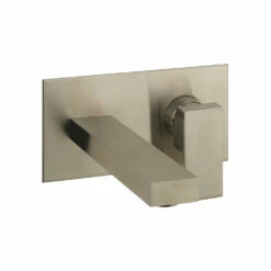 Crosswater Verge 2 Hole Wall Mounted Basin Mixer Tap - Brushed Brass -TAP WAREHOUSE Shop crosswater verge wall mounted basin tap stainless steel cutout