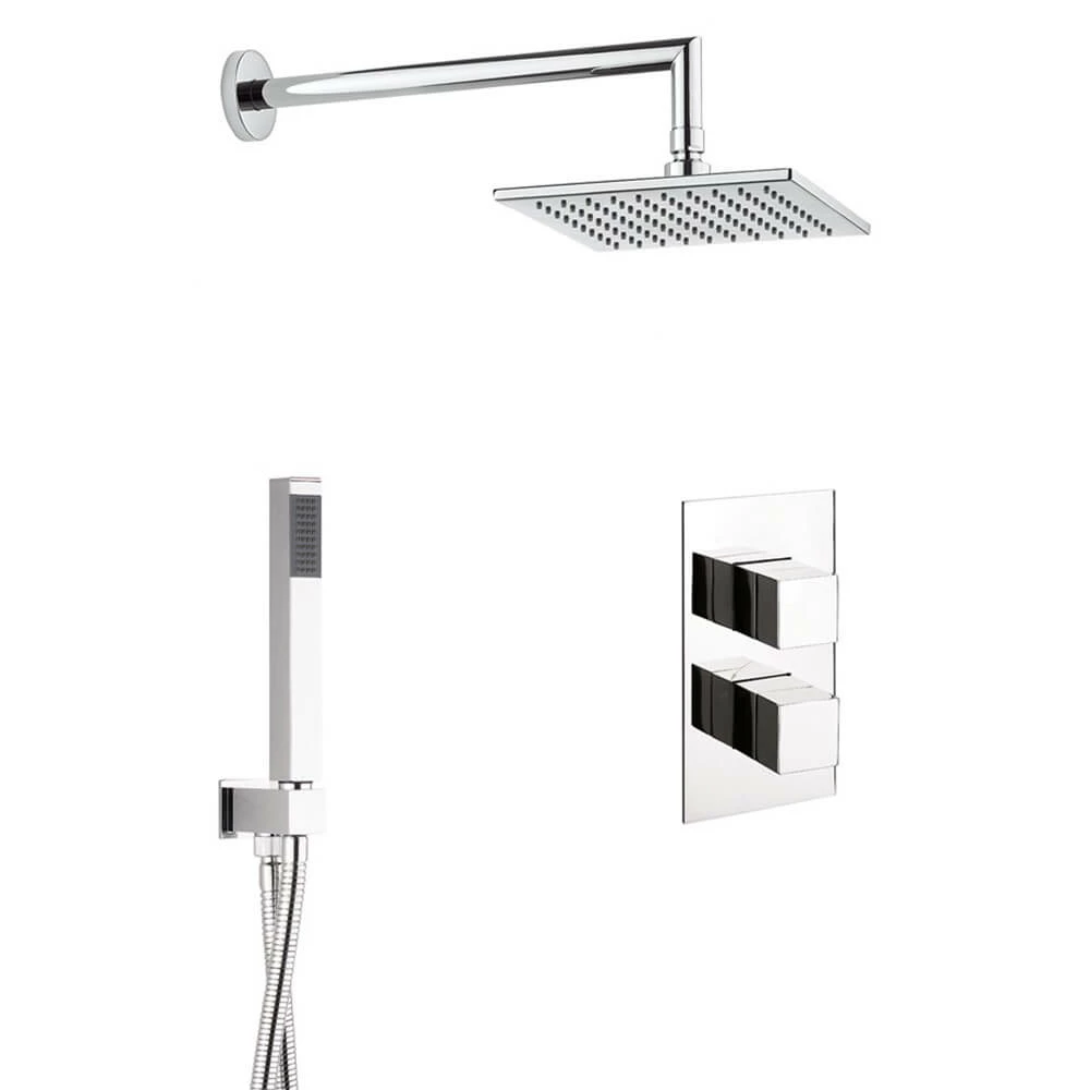 Crosswater Water Square 2 Outlet 2 Handle Shower Bundle - Chrome 3 Crosswater Water Square 2 Outlet 2 Handle Shower Bundle - Chrome