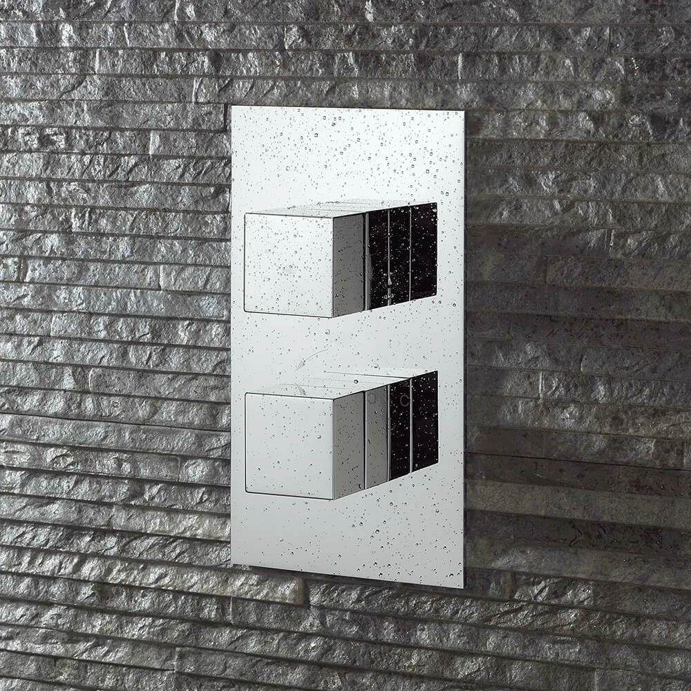 Crosswater Water Square 2 Outlet 2 Handle Shower Bundle - Chrome 5 Crosswater Water Square 2 Outlet 2 Handle Shower Bundle - Chrome - Image 3