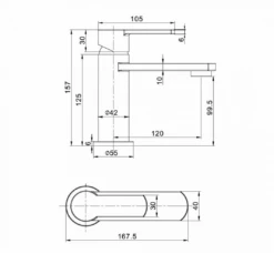 Crosswater Wisp Monobloc Basin Tap - Matt Black -TAP WAREHOUSE Shop crosswater wisp basin mixer tap wp110dnc tech
