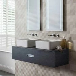 Crosswater Wisp Wall Mounted Basin Valve & Spout Set - Matt Black -TAP WAREHOUSE Shop crosswater wisp chrome wall mounted basin mixer