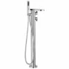 Crosswater Wisp Thermostatic Floorstanding Bath Shower Mixer With Shower Kit - Matt Black -TAP WAREHOUSE Shop crosswater wisp freestanding bath shower tap