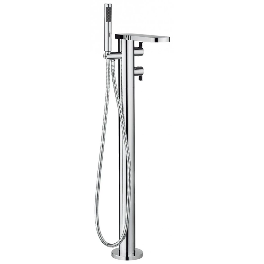 Crosswater Wisp Thermostatic Floorstanding Bath Shower Mixer With Shower Kit - Matt Black 3 Crosswater Wisp Thermostatic Floorstanding Bath Shower Mixer With Shower Kit - Matt Black