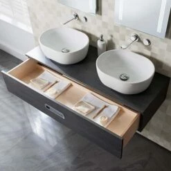 Crosswater Wisp Wall Mounted Basin Valve & Spout Set - Matt Black -TAP WAREHOUSE Shop crosswater wisp wall basin mixer tap topview