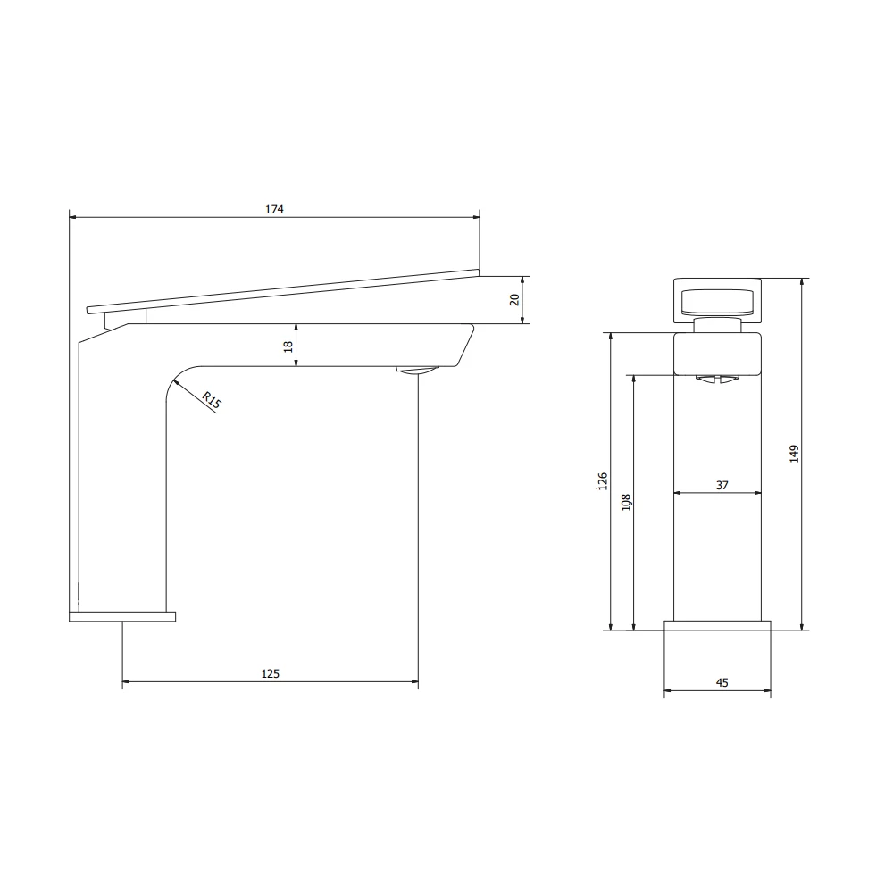 Crosswater KH Zero 3 Mono Basin Mixer 6 Crosswater KH Zero 3 Mono Basin Mixer - Image 4