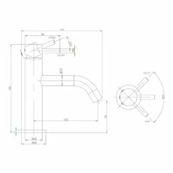 Crosswater MPRO Basin Monobloc Mixer Tap - Chrome -TAP WAREHOUSE Shop crosswatermikepro pro110dnc tech