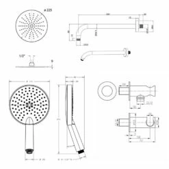 Crosswater Dial Pier Concealed Valve 2 Control With Fixed Shower Head And Ethos Handset 11 Crosswater Dial Pier Concealed Valve 2 Control With Fixed Shower Head And Ethos Handset -TAP WAREHOUSE Shop crswtr dial pier 17 dimensions