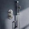Dahlia Concealed Thermostatic Shower Valve & Slide Rail Kit 2 Dahlia Concealed Thermostatic Shower Valve & Slide Rail Kit -TAP WAREHOUSE Shop dahlia concealed shower kit lifestyle v2