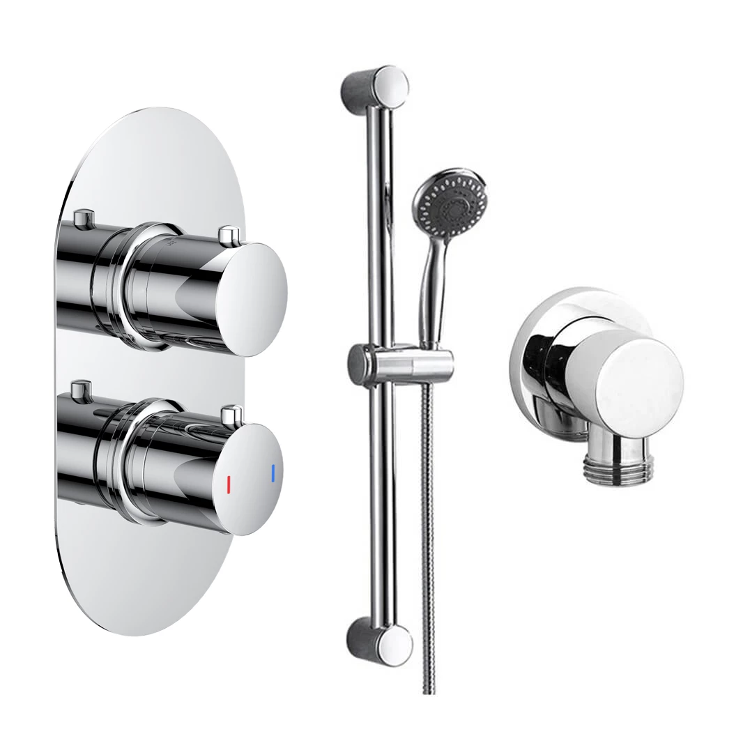 Dahlia Concealed Thermostatic Shower Valve & Slide Rail Kit 4 Dahlia Concealed Thermostatic Shower Valve & Slide Rail Kit - Image 2