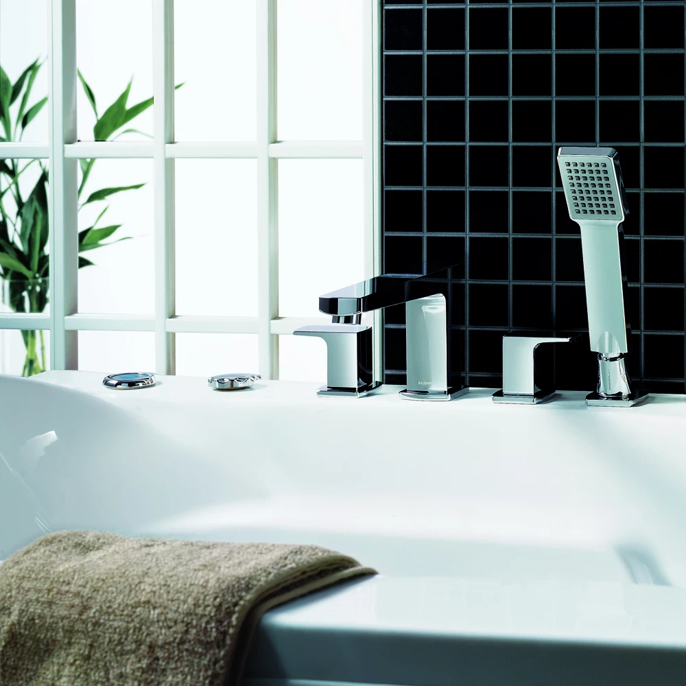 Flova Dekka 4 Hole Deck Mounted Bath Shower Mixer With Pull Out Handset 5 Flova Dekka 4 Hole Deck Mounted Bath Shower Mixer With Pull Out Handset - Image 3