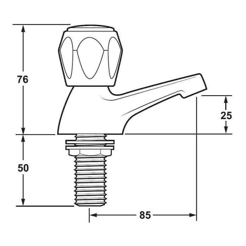 Deva Profile Bath Pillar Taps 4 Deva Profile Bath Pillar Taps - Image 2