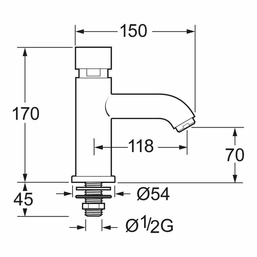 Deva Vision Self Closing Basin Tap 4 Deva Vision Self Closing Basin Tap - Image 2